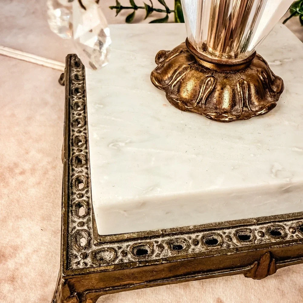 Hollywood Regency Crystal Lamp